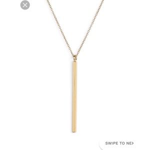 Rebecca Minkoff Gold Longbar pendant necklace